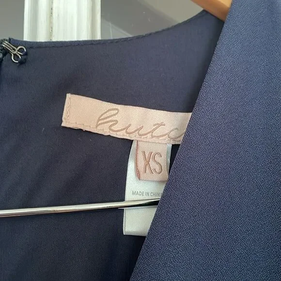 Anthropologie hutch contemporary abstract art color block wrap crepe dress - Picture 6 of 14